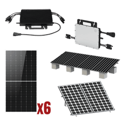 Kit Solar Interconexión / 3kW / 220Vca / Microinversores / 6 Paneles 645W / Montaje Completo