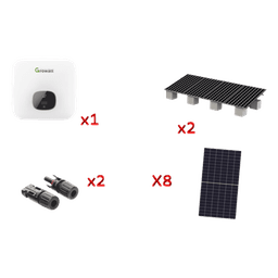Kit Solar Interconexion  / 5kW  220Vca / Inversor GROWATT / Montaje Incluido  