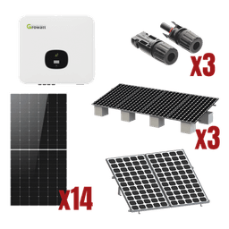 Kit Solar Interconexion  / 8kW  220Vca / Inversor GROWATT / Montaje Incluido  