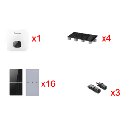 Kit Solar Interconexion  / 10kW  220Vca / Inversor GROWATT / Montaje Incluido  