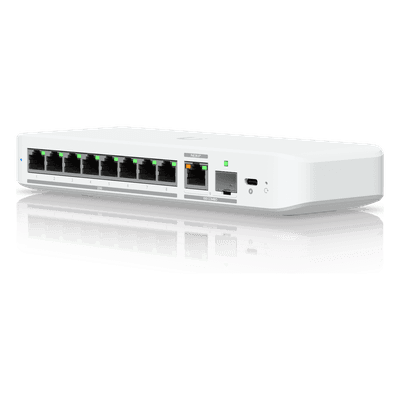 Switch Administrable / 8 Puertos 2.5GbE / 1 Puerto 10GbE RJ45/SFP+ / 60 Gbps / PoE+ o USB-C