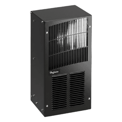 Aire Acondicionado Compacto Para Exterior, Uso en Gabinetes de Telecomunicaciones de Grado Industrial, Frío T20, 2000 BTU, 115 Vca, de Acero, Color Negro