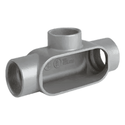 Caja Condulet Tipo T / 1-1/4" (32 mm) / Aluminio libre de cobre / NEMA 3 / Gris