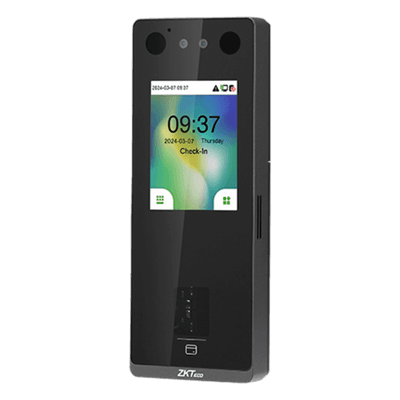 Terminal Biométrica Facial / Pantalla 2.8" / 3,000 Rostros 6,000 Huellas / IP65 / Video Intercom SIP / ONVIF / Anti-Fraude