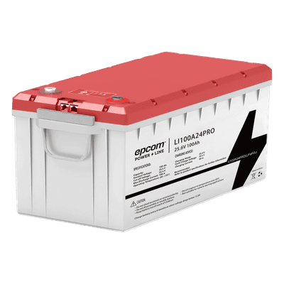 Batería LiFePO4 / 2.56 kWh / 25.6V / 100 Ah / BMS Integrado / IP65 / Comunicación RS485 y CAN
