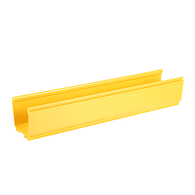Canaleta de Enrutamiento de Fibra Óptica / 4x4 pulgadas / PVC Rígido UL 94V-0 / 3 m (9.8 ft) de Largo / Radio de Curvatura 2' / Color Amarillo