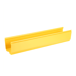 Canaleta de Enrutamiento de Fibra Óptica / 4x4 pulgadas / PVC Rígido UL 94V-0 / 3 m (9.8 ft) de Largo / Radio de Curvatura 2' / Color Amarillo