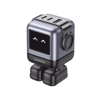 Cargador de Escritorio / 65W / 3 Puertos / 2 USB-C + 1 USB-A / PD 3.0 / QC 4.0 / GaN II / Pantalla LED