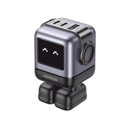 Cargador de Escritorio / 65W / 3 Puertos / 2 USB-C + 1 USB-A / PD 3.0 / QC 4.0 / GaN II / Pantalla LED