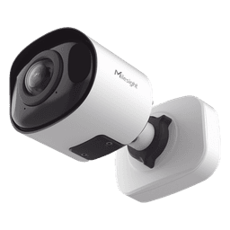 Cámara Bullet de Red Mini Panorámica 180° AI / 4K / Super WDR 120dB / Micrófono Integrado / IP67-IK10 / Soporte PoE / Almacenamiento 1TB / Analítica IA VCA 8 Modos