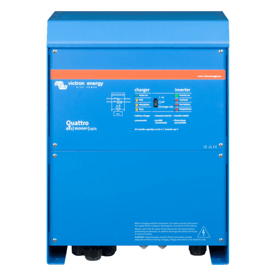 Quattro 48/10000/140-100/100 230V / Inversor Cargador de Onda Pura / Entrada 48 Vcc / Salida 8000 W 230 Vca  60 Hz (L-N)