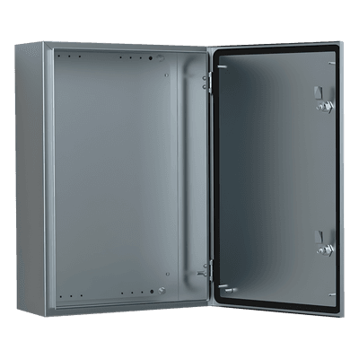 Gabinete de Acero Inoxidable / IP66 / 300x200x150 mm (11.8 x 7.9 x 5.9 in) / 2 Cerraduras / Placa de Montaje 2 mm