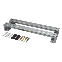 Base para Unidad Externa Minisplit / Capacidad 1 a 3 Toneladas / Ajustable en Altura y Ángulo / Acero Galvanizado y Aluminio / Sistema Antivibraciones