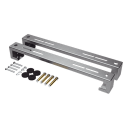 Base para Unidad Externa Minisplit / Capacidad 1 a 3 Toneladas / Ajustable en Altura y Ángulo / Acero Galvanizado y Aluminio / Sistema Antivibraciones