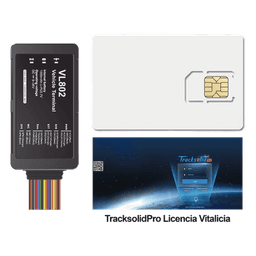 Kit localizador vehicular / 4G LTE con respaldo GSM / BLE / RS485 / Audio bidireccional / SIM incluida 500MB 2 años / Plataforma TrackSolidPro / Compatible sensor ultrasónico UL212 / 105x56x22mm (4.13x2.20x0.87 pulgadas)