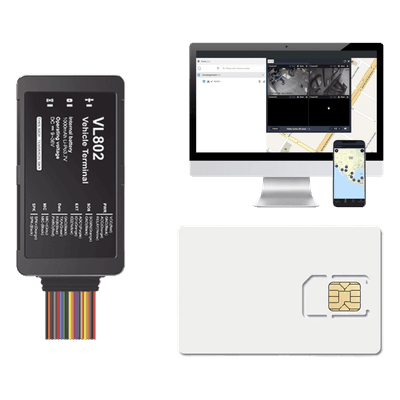 Kit localizador vehicular / 4G LTE / BLE / RS485 / Audio bidireccional / SIM incluida / Sensor ultrasónico compatible
