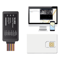 Kit localizador vehicular / 4G LTE / BLE / RS485 / Audio bidireccional / SIM incluida / Sensor ultrasónico compatible
