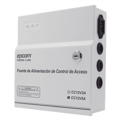 Fuente de Alimentación Regulada / 11-15 Vcc / 5 A / Respaldo con Batería Externa / Temporizador 0-45 s / Entrada Universal 96-264 Vca