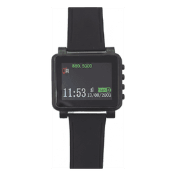 Reloj Receptor Inalámbrico de Muñeca / Display LCD a Color / Batería Recargable / Almacena 3000 Caracteres / Radiofrecuencia 433 MHz