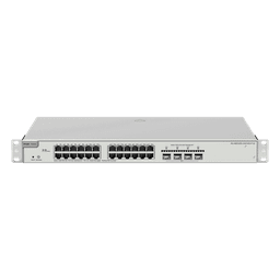 Switch Administrable Capa 3 / 24 Puertos Gigabit PoE+ / 4 SFP+ 10Gb / 370W PoE / 128 Gb/s