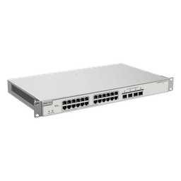 Switch Administrable Capa 3 / 24 Puertos Gigabit PoE+ / 4 SFP+ 10Gb / 370W PoE / 128 Gb/s