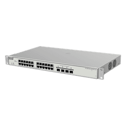 Switch Administrable Capa 3 / 24 Puertos Gigabit PoE+ / 4 SFP+ 10Gb / 370W PoE / 128 Gb/s