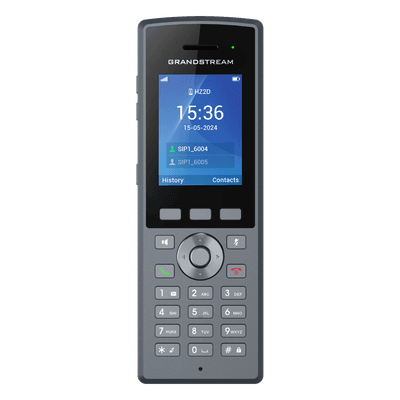 Teléfono IP Inalámbrico DECT / Alcance 400 m (1312.3 ft) Exteriores / IP67 / 20 Cuentas SIP / Pantalla TFT LCD 2.4 Pulgadas / Audio Full HD / Batería 2000 mAh