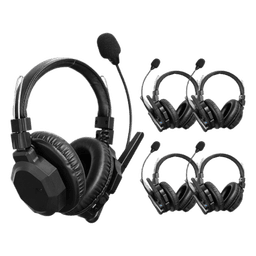 Intercomunicador Inalámbrico Binaural / Cancelación de Ruido IA / Alcance 500 m (1640 ft) / Bluetooth / Batería 1050 mAh / Full-Duplex / Kit 5 Unidades