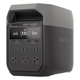 Estación de Energía Portátil Delta 3 1024Wh Litio LFP / 6 AC 1800 W (Max. 2600W con X-Boost) / 4 USB-C 100W / Capacidad para Aumentar Respaldo / Cargador de Coche 10A a 12.6V / Conectividad WiFi y Bluetooth (App) / Carga Solar 500W Max.