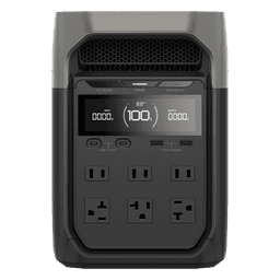 Estación de Energía Portátil Delta 3 1024Wh Litio LFP / 6 AC 1800 W (Max. 2600W con X-Boost) / 4 USB-C 100W / Capacidad para Aumentar Respaldo / Cargador de Coche 10A a 12.6V / Conectividad WiFi y Bluetooth (App) / Carga Solar 500W Max.
