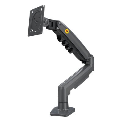 Brazo Ajustable para Monitor Ergonómico / Compatible con Monitores de 17" - 30" / Capacidad de Peso hasta 9 kg / Rotación 360° / Inclinación +85° a  -30° / Giro 180° / Ajuste de Resorte de Gas / Color Gris
