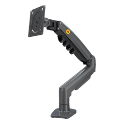 Brazo Ajustable para Monitor Ergonómico / Compatible con Monitores de 17" - 30" / Capacidad de Peso hasta 9 kg / Rotación 360° / Inclinación +85° a  -30° / Giro 180° / Ajuste de Resorte de Gas / Color Gris