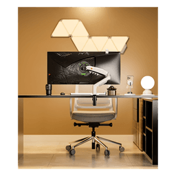 Brazo Ajustable para Monitor Ergonómico / Compatible con Monitores de 17" - 30" / Capacidad de Peso hasta 9 kg / Rotación 360° / Inclinación +85° a  -30° / Giro 180° / Ajuste de Resorte de Gas / Color Blanco