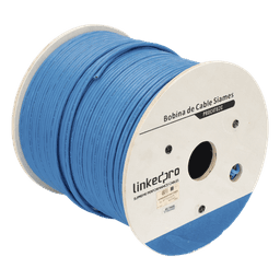 Bobina de Cable Siamés Cat6 UTP 100% Cobre + 2 Cables Gruesos (18 AWG) para Alimentar Cámaras Más Lejos / 152 Metros (500 Pies) / Instalación en Exterior / Uso Industrial para Climas Extremos