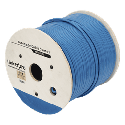 Bobina de Cable Siamés Cat6 UTP / 100% Cobre / 2 Conductores 18 AWG / 152 Metros (500 Pies) / Exterior UV-Rated / 250 MHz