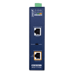 Inyector Industrial, Multi-Gigabit 802.3bt PoE++ / 95W / 2 Puertos RJ45 / 10M/100M/1G/2.5G/5Gbps / IP30 / -40 a 75°C / Montaje en Riel DIN o Pared