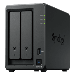 NAS Synology DiskStation DS725+ | 2 Bahías | Expandible hasta 7 Unidades | 2 Ranuras M.2 NVMe | Puerto 2.5GbE | Rendimiento 276 MB/s Lectura y 224 MB/s Escritura | Compatible con Unidad de Expansión DX525.