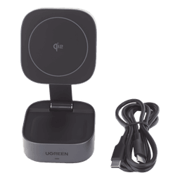 Cargador Inalámbrico 2 en 1 / Qi 2 15W / Base Auriculares 5W / Salida USB-C 5W / Potencia Total 25W / Protección Múltiple