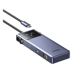 Hub USB-C 7 en 1 / USB-C a HDMI 4K 60Hz / 2x USB-A 3.0 + USB-C 3.0 + USB-A 2.0 / Gigabit Ethernet / PD 100W / Cable 20 cm (7.9 in)