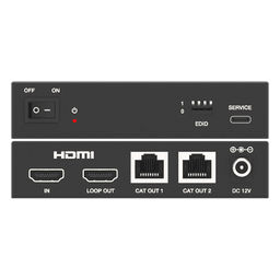 Splitter HDMI / 1x2 / 4K@60Hz a 60 m (197 ft) / 4K@30Hz a 70 m (230 ft) / Extensión Cat6 / Salida Loop / EDID / HDCP 2.2 / PoC