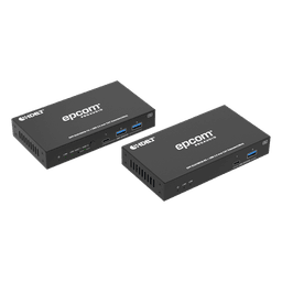 Extensor USB 3.2 Gen 1 / 100 m (328 ft) / CAT6a / 5 Gbps / 4x USB-A + 1x USB-C / PoC 24V Bidireccional / RS-232 / GPIO / API