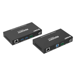 Extensor USB 3.2 Gen 1 / 100 m (328 ft) / CAT6a / 5 Gbps / 4x USB-A + 1x USB-C / PoC 24V Bidireccional / RS-232 / GPIO / API