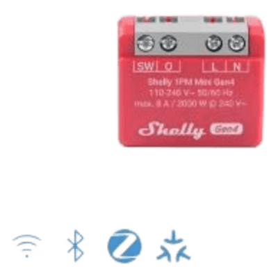 Mini Interruptor inteligente Wi-Fi 2.4 / medición de consumo, /1 canal 8A 110-240 / compatible con asistentes de voz
