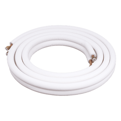 Kit de Tubería para Minisplit / Líneas 1/4" y 5/8" / Capacidad 2 a 3 Toneladas / Longitud 4 m (13.1 ft) / Aluminio con Puntas de Cobre