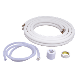 Kit de Tubería para Minisplit / Líneas 1/4" y 5/8" / Capacidad 2 a 3 Toneladas / Longitud 4 m (13.1 ft) / Aluminio con Puntas de Cobre
