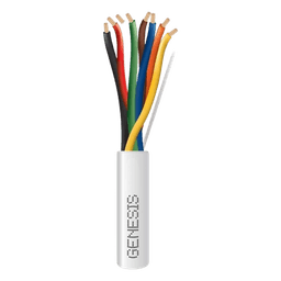 Carrete de 305 Metros (1000 Pies) / Cable de Cobre / 8 x 18 AWG  / Plenum / Para Interior / Color Blanco / Para Aplicaciones de Alarmas de Intrusión/Control de Acceso/ Automatización / Interfonos y Tv Porteros