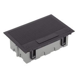 Caja de Piso Falso / 4 Módulos Dobles / Profundidad Ajustable 90-120 mm (3.54-4.72 in) / IK08 / +125 °C / Tapa Embellecedora