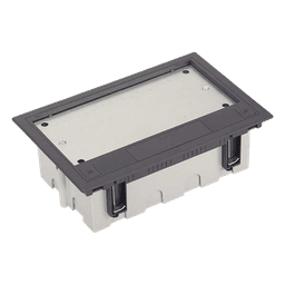Caja de Piso Falso / 4 Módulos Dobles / Profundidad Ajustable 90-120 mm (3.54-4.72 in) / IK08 / +125 °C / Tapa Embellecedora