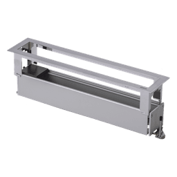 Caja de Escritorio / 6 Módulos K45 / Salida Posterior de Cables / Aluminio Anodizado / Resistencia +125 °C