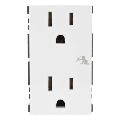 Módulo Dúplex de Contactos Eléctricos / 10A / 127V / Sistema de Seguridad Antiobjetos / Compatible con Cajas para Pavimento / Embornamiento a Tornillo